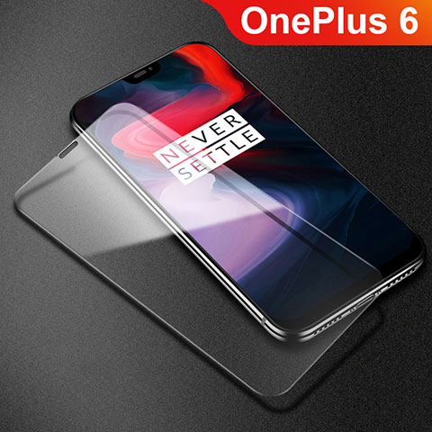 Schutzfolie Full Coverage Displayschutzfolie Panzerfolie Gehärtetes Glas Glasfolie Skins zum Aufkleben Panzerglas F09 für OnePlus 6 Schwarz