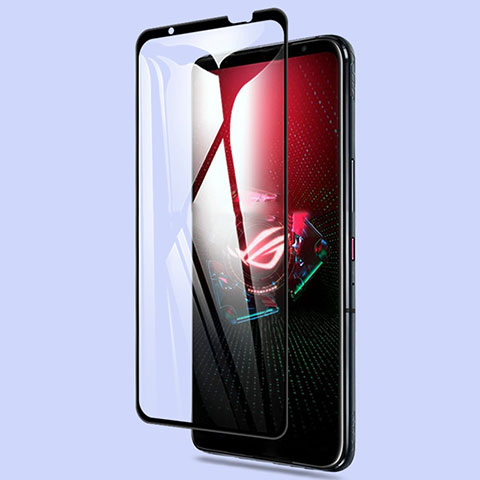 Schutzfolie Full Coverage Displayschutzfolie Panzerfolie Gehärtetes Glas Glasfolie Skins zum Aufkleben Panzerglas für Asus ROG Phone 5 Pro Schwarz