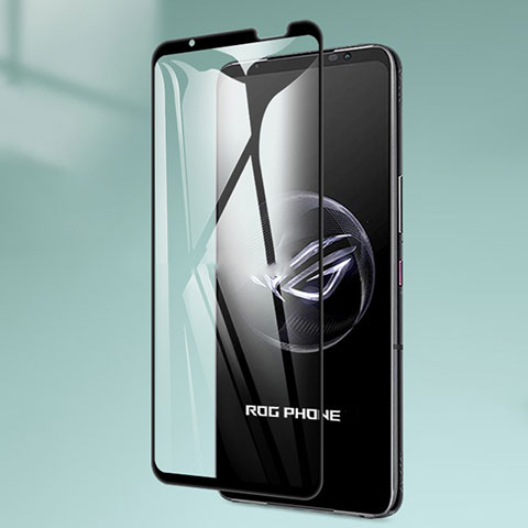 Schutzfolie Full Coverage Displayschutzfolie Panzerfolie Gehärtetes Glas Glasfolie Skins zum Aufkleben Panzerglas für Asus ROG Phone 7 Pro Schwarz