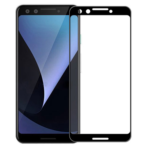 Schutzfolie Full Coverage Displayschutzfolie Panzerfolie Gehärtetes Glas Glasfolie Skins zum Aufkleben Panzerglas für Google Pixel 3 Schwarz