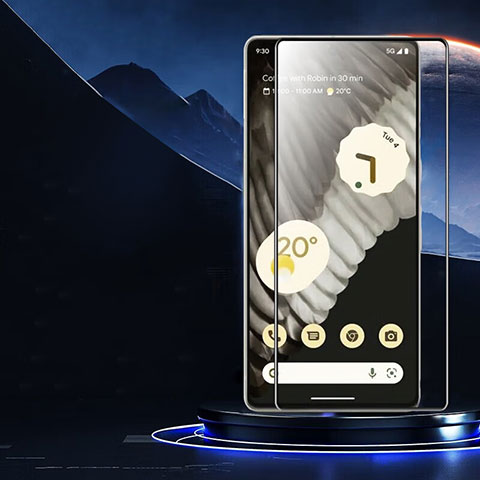 Schutzfolie Full Coverage Displayschutzfolie Panzerfolie Gehärtetes Glas Glasfolie Skins zum Aufkleben Panzerglas für Google Pixel 6a 5G Schwarz