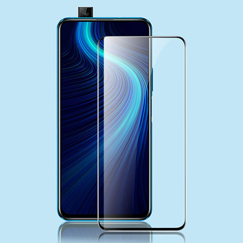 Schutzfolie Full Coverage Displayschutzfolie Panzerfolie Gehärtetes Glas Glasfolie Skins zum Aufkleben Panzerglas für Huawei Honor X10 5G Schwarz