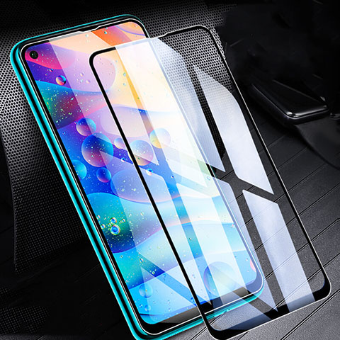 Schutzfolie Full Coverage Displayschutzfolie Panzerfolie Gehärtetes Glas Glasfolie Skins zum Aufkleben Panzerglas für Huawei Nova 5i Pro Schwarz