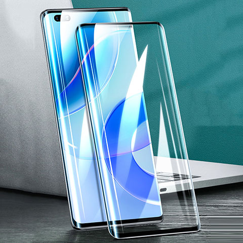 Schutzfolie Full Coverage Displayschutzfolie Panzerfolie Gehärtetes Glas Glasfolie Skins zum Aufkleben Panzerglas für Huawei Nova 8 Pro 5G Schwarz