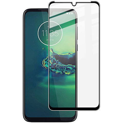 Schutzfolie Full Coverage Displayschutzfolie Panzerfolie Gehärtetes Glas Glasfolie Skins zum Aufkleben Panzerglas für Motorola Moto G8 Plus Schwarz