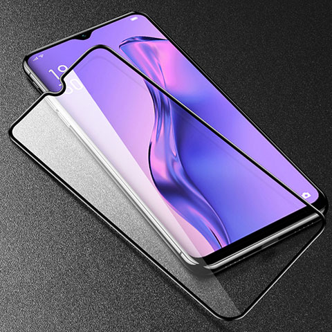 Schutzfolie Full Coverage Displayschutzfolie Panzerfolie Gehärtetes Glas Glasfolie Skins zum Aufkleben Panzerglas für Oppo A31 Schwarz