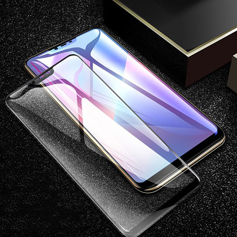 Schutzfolie Full Coverage Displayschutzfolie Panzerfolie Gehärtetes Glas Glasfolie Skins zum Aufkleben Panzerglas für Oppo A5 Schwarz