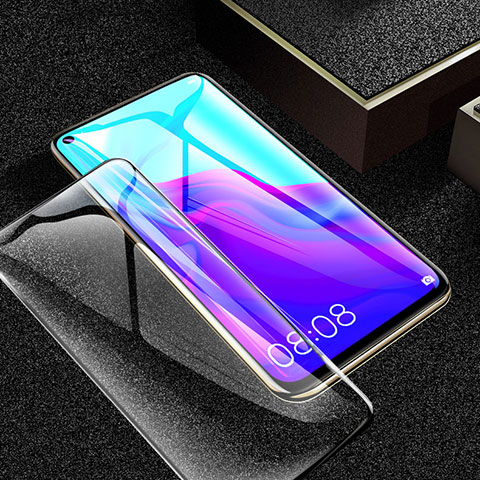 Schutzfolie Full Coverage Displayschutzfolie Panzerfolie Gehärtetes Glas Glasfolie Skins zum Aufkleben Panzerglas für Oppo A92 Schwarz