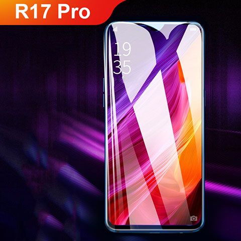 Schutzfolie Full Coverage Displayschutzfolie Panzerfolie Gehärtetes Glas Glasfolie Skins zum Aufkleben Panzerglas für Oppo R17 Pro Schwarz