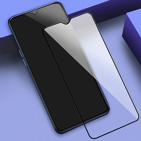 Schutzfolie Full Coverage Displayschutzfolie Panzerfolie Gehärtetes Glas Glasfolie Skins zum Aufkleben Panzerglas für Realme Q Schwarz