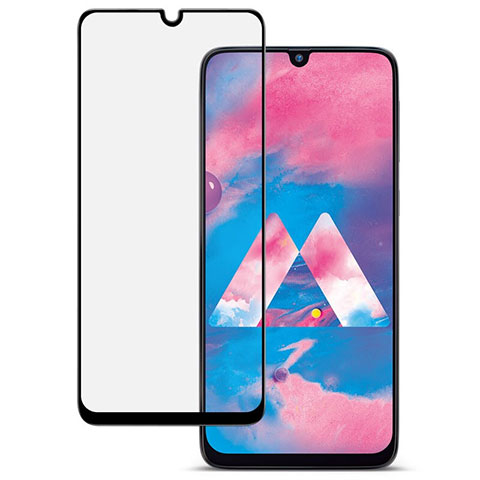 Schutzfolie Full Coverage Displayschutzfolie Panzerfolie Gehärtetes Glas Glasfolie Skins zum Aufkleben Panzerglas für Samsung Galaxy A30S Schwarz