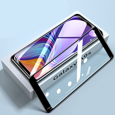 Schutzfolie Full Coverage Displayschutzfolie Panzerfolie Gehärtetes Glas Glasfolie Skins zum Aufkleben Panzerglas für Samsung Galaxy A9 (2018) A920 Schwarz