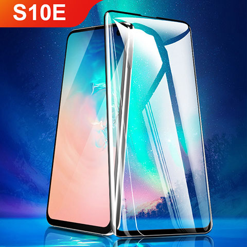 Schutzfolie Full Coverage Displayschutzfolie Panzerfolie Gehärtetes Glas Glasfolie Skins zum Aufkleben Panzerglas für Samsung Galaxy S10e Schwarz