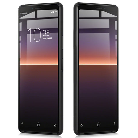 Schutzfolie Full Coverage Displayschutzfolie Panzerfolie Gehärtetes Glas Glasfolie Skins zum Aufkleben Panzerglas für Sony Xperia 10 II Schwarz