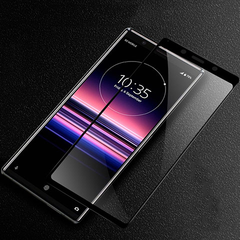 Schutzfolie Full Coverage Displayschutzfolie Panzerfolie Gehärtetes Glas Glasfolie Skins zum Aufkleben Panzerglas für Sony Xperia 5 II Schwarz