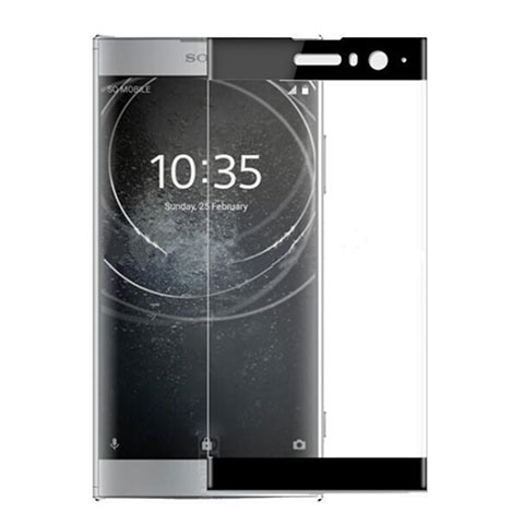 Schutzfolie Full Coverage Displayschutzfolie Panzerfolie Gehärtetes Glas Glasfolie Skins zum Aufkleben Panzerglas für Sony Xperia XA2 Plus Schwarz