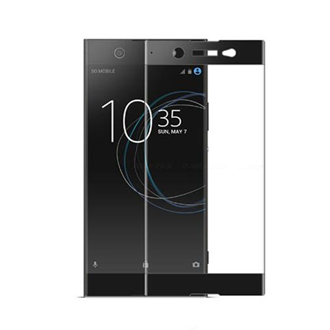 Schutzfolie Full Coverage Displayschutzfolie Panzerfolie Gehärtetes Glas Glasfolie Skins zum Aufkleben Panzerglas für Sony Xperia XA2 Ultra Schwarz