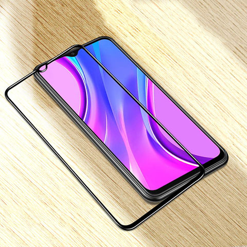 Schutzfolie Full Coverage Displayschutzfolie Panzerfolie Gehärtetes Glas Glasfolie Skins zum Aufkleben Panzerglas für Xiaomi Redmi 9A Schwarz