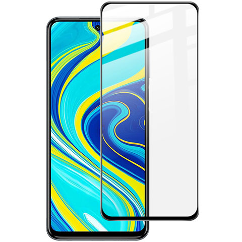 Schutzfolie Full Coverage Displayschutzfolie Panzerfolie Gehärtetes Glas Glasfolie Skins zum Aufkleben Panzerglas für Xiaomi Redmi Note 9 Pro Max Schwarz