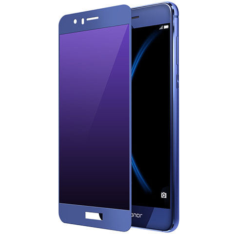 Schutzfolie Full Coverage Displayschutzfolie Panzerfolie Skins zum Aufkleben Gehärtetes Glas Glasfolie F01 für Huawei Honor 8 Blau