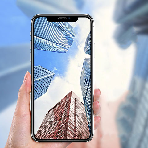 Schutzfolie Full Coverage Displayschutzfolie Panzerfolie Skins zum Aufkleben Gehärtetes Glas Glasfolie F02 für Apple iPhone XR Schwarz