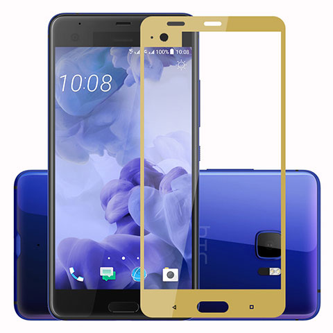 Schutzfolie Full Coverage Displayschutzfolie Panzerfolie Skins zum Aufkleben Gehärtetes Glas Glasfolie F02 für HTC U Ultra Gold