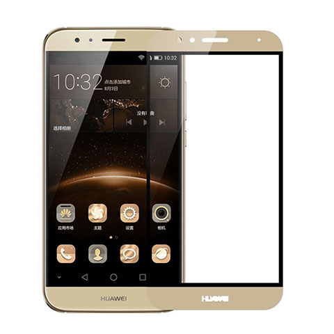 Schutzfolie Full Coverage Displayschutzfolie Panzerfolie Skins zum Aufkleben Gehärtetes Glas Glasfolie F02 für Huawei G7 Plus Gold