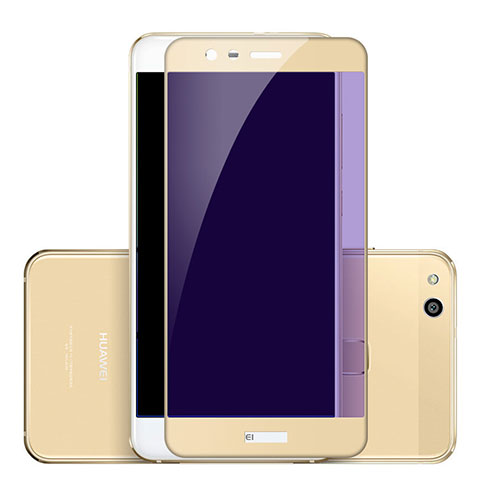 Schutzfolie Full Coverage Displayschutzfolie Panzerfolie Skins zum Aufkleben Gehärtetes Glas Glasfolie F02 für Huawei P10 Lite Gold