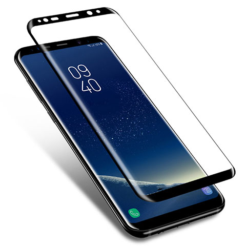 Schutzfolie Full Coverage Displayschutzfolie Panzerfolie Skins zum Aufkleben Gehärtetes Glas Glasfolie F02 für Samsung Galaxy S9 Schwarz