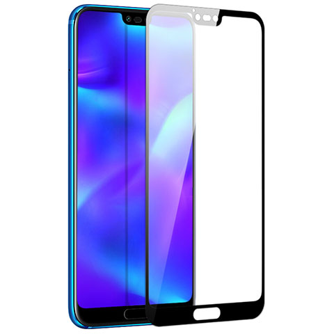 Schutzfolie Full Coverage Displayschutzfolie Panzerfolie Skins zum Aufkleben Gehärtetes Glas Glasfolie F03 für Huawei Honor 10 Schwarz