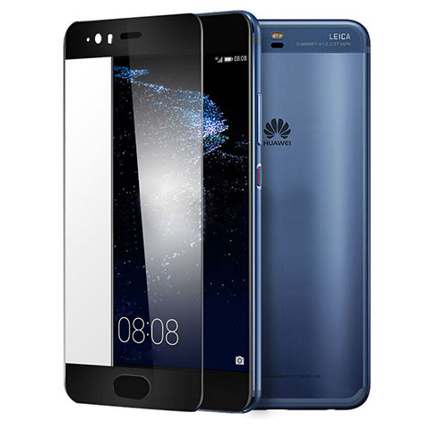 Schutzfolie Full Coverage Displayschutzfolie Panzerfolie Skins zum Aufkleben Gehärtetes Glas Glasfolie F03 für Huawei P10 Plus Schwarz