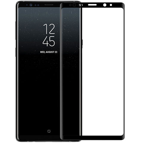 Schutzfolie Full Coverage Displayschutzfolie Panzerfolie Skins zum Aufkleben Gehärtetes Glas Glasfolie F03 für Samsung Galaxy Note 9 Schwarz