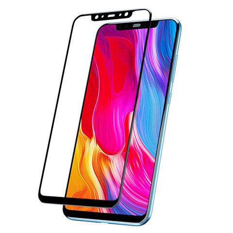 Schutzfolie Full Coverage Displayschutzfolie Panzerfolie Skins zum Aufkleben Gehärtetes Glas Glasfolie F03 für Xiaomi Mi 8 Schwarz