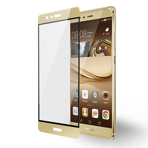 Schutzfolie Full Coverage Displayschutzfolie Panzerfolie Skins zum Aufkleben Gehärtetes Glas Glasfolie F04 für Huawei P9 Gold