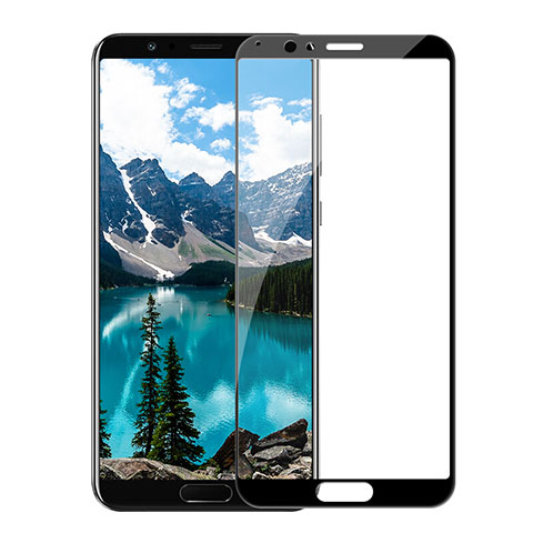 Schutzfolie Full Coverage Displayschutzfolie Panzerfolie Skins zum Aufkleben Gehärtetes Glas Glasfolie F05 für Huawei Honor V10 Schwarz