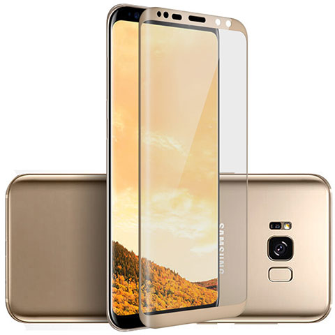 Schutzfolie Full Coverage Displayschutzfolie Panzerfolie Skins zum Aufkleben Gehärtetes Glas Glasfolie F06 für Samsung Galaxy S8 Gold