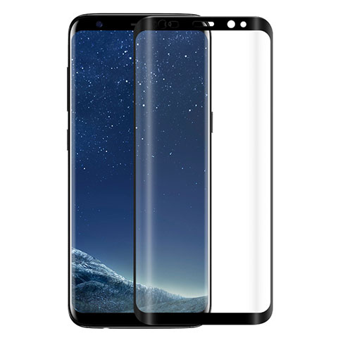 Schutzfolie Full Coverage Displayschutzfolie Panzerfolie Skins zum Aufkleben Gehärtetes Glas Glasfolie F06 für Samsung Galaxy S9 Schwarz