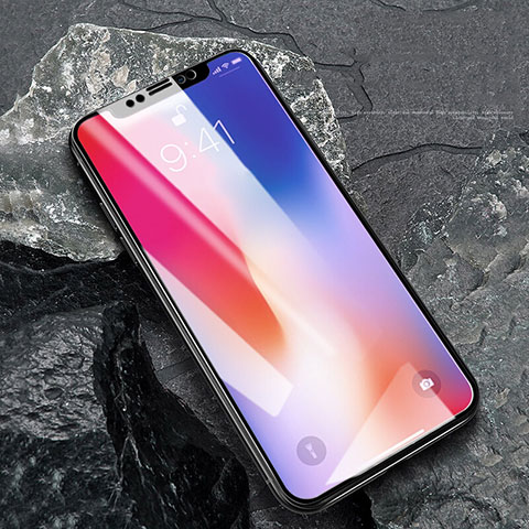 Schutzfolie Full Coverage Displayschutzfolie Panzerfolie Skins zum Aufkleben Gehärtetes Glas Glasfolie F12 für Apple iPhone Xs Max Schwarz