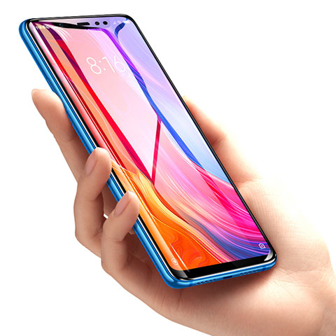 Schutzfolie Full Coverage Displayschutzfolie Panzerfolie Skins zum Aufkleben Gehärtetes Glas Glasfolie F12 für Xiaomi Mi 8 Schwarz