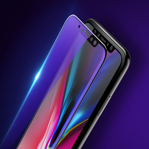 Schutzfolie Full Coverage Displayschutzfolie Panzerfolie Skins zum Aufkleben Gehärtetes Glas Glasfolie F14 für Apple iPhone X Schwarz