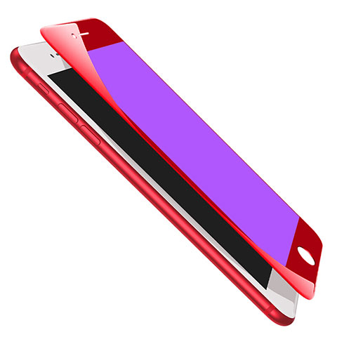 Schutzfolie Full Coverage Displayschutzfolie Panzerfolie Skins zum Aufkleben Gehärtetes Glas Glasfolie F20 für Apple iPhone 7 Plus Rot