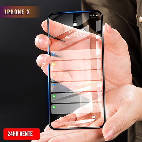 Schutzfolie Full Coverage Displayschutzfolie Panzerfolie Skins zum Aufkleben Gehärtetes Glas Glasfolie F28 für Apple iPhone Xs Schwarz