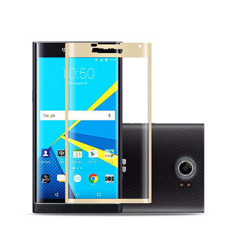 Schutzfolie Full Coverage Displayschutzfolie Panzerfolie Skins zum Aufkleben Gehärtetes Glas Glasfolie für Blackberry Priv Gold