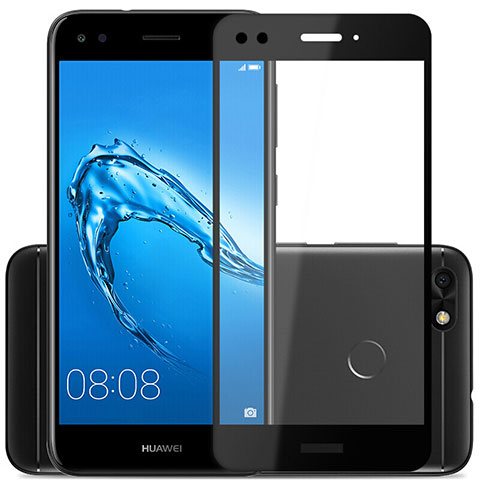 Schutzfolie Full Coverage Displayschutzfolie Panzerfolie Skins zum Aufkleben Gehärtetes Glas Glasfolie für Huawei Enjoy 7 Schwarz