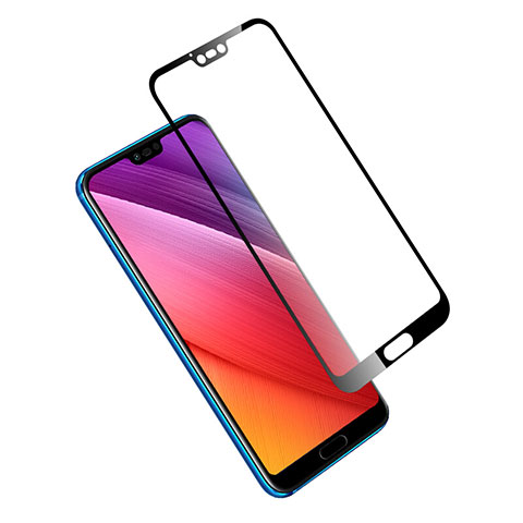 Schutzfolie Full Coverage Displayschutzfolie Panzerfolie Skins zum Aufkleben Gehärtetes Glas Glasfolie für Huawei Honor 10 Schwarz