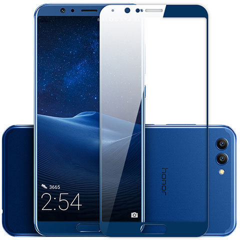 Schutzfolie Full Coverage Displayschutzfolie Panzerfolie Skins zum Aufkleben Gehärtetes Glas Glasfolie für Huawei Honor V10 Blau