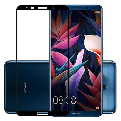 Schutzfolie Full Coverage Displayschutzfolie Panzerfolie Skins zum Aufkleben Gehärtetes Glas Glasfolie für Huawei Mate 10 Pro Schwarz