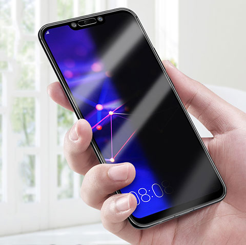 Schutzfolie Full Coverage Displayschutzfolie Panzerfolie Skins zum Aufkleben Gehärtetes Glas Glasfolie für Huawei Mate 20 Lite Schwarz