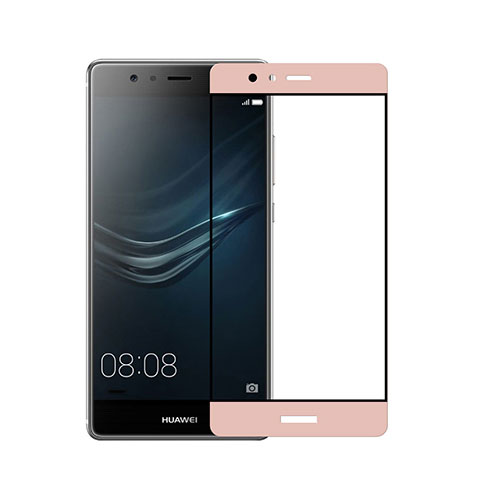 Schutzfolie Full Coverage Displayschutzfolie Panzerfolie Skins zum Aufkleben Gehärtetes Glas Glasfolie für Huawei P9 Plus Rosa