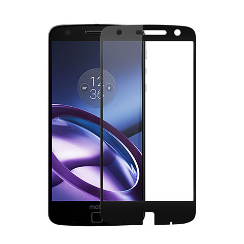 Schutzfolie Full Coverage Displayschutzfolie Panzerfolie Skins zum Aufkleben Gehärtetes Glas Glasfolie für Motorola Moto Z Schwarz